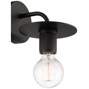Central LED Wall Sconce in Black