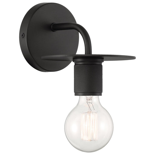 Central LED Wall Sconce in Black