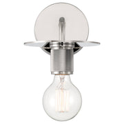 Central LED Wall Sconce in Polished Nickel