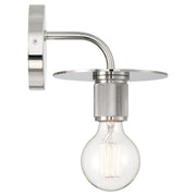 Central LED Wall Sconce in Polished Nickel