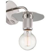Central LED Wall Sconce in Polished Nickel