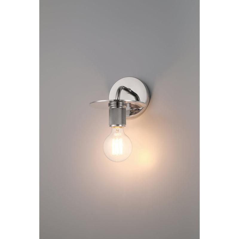 Central LED Wall Sconce in Polished Nickel