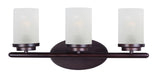 Corona Three Light Bath Vanity in Oil Rubbed Bronze