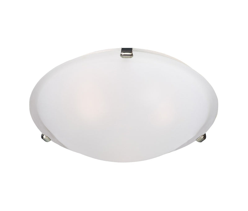 Malaga Two Light Flush Mount in Satin Nickel