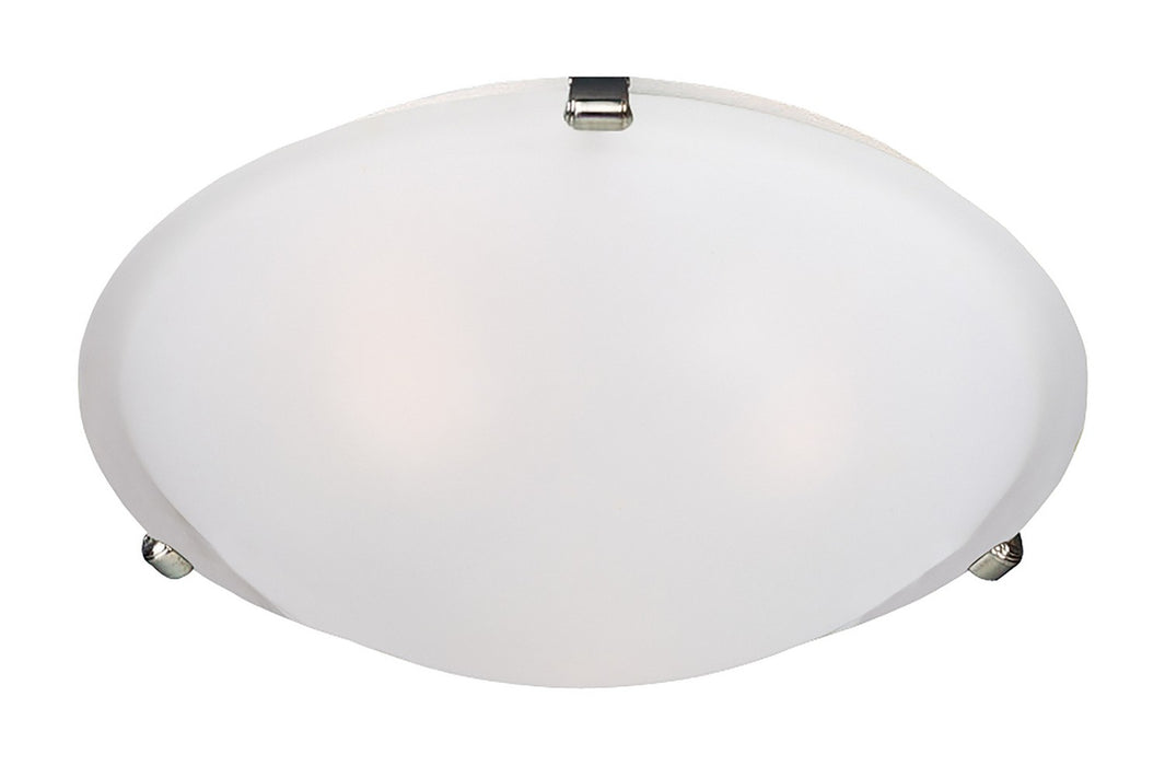 Malaga Three Light Flush Mount in Satin Nickel