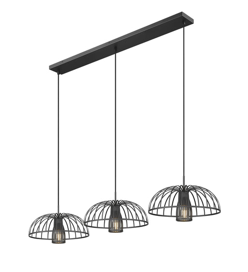 Valencia 3 Light 56" Linear Pendant in Matte Black