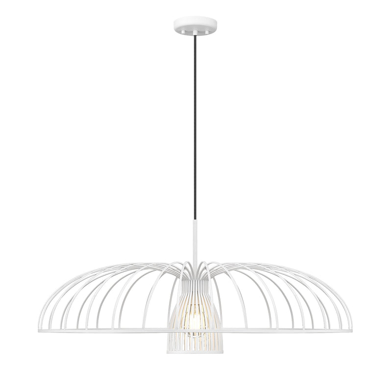 Valencia 35" Pendant in Texture White