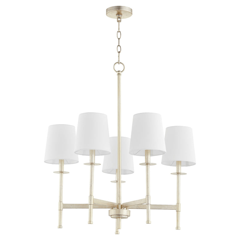 Belshaw 5 Light Chandelier in Aged Silver Leaf