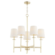 Belshaw 5 Light Chandelier in Aged Silver Leaf