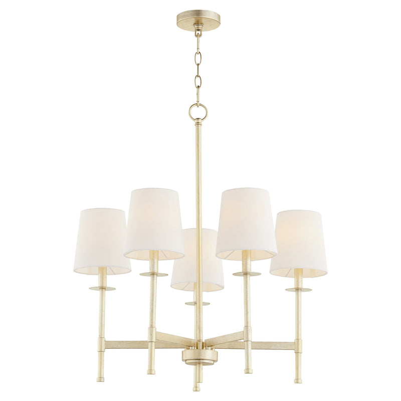 Belshaw 5 Light Chandelier in Aged Silver Leaf