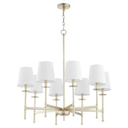 Belshaw 8 Light Chandelier in Aged Silver Leaf
