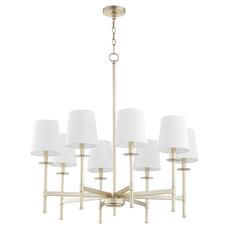 Belshaw 8 Light Chandelier in Aged Silver Leaf