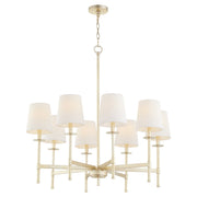 Belshaw 8 Light Chandelier in Aged Silver Leaf