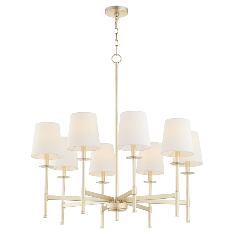 Belshaw 8 Light Chandelier in Aged Silver Leaf
