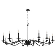 Chantelle 12 Light Chandelier in Matte Black