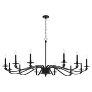 Chantelle 12 Light Chandelier in Matte Black