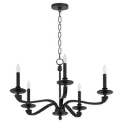 Chantelle 5 Light Chandelier in Matte Black