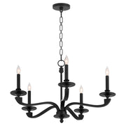 Chantelle 5 Light Chandelier in Matte Black