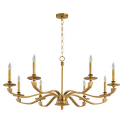 Chantelle 8 Light Chandelier in Brushed Brass