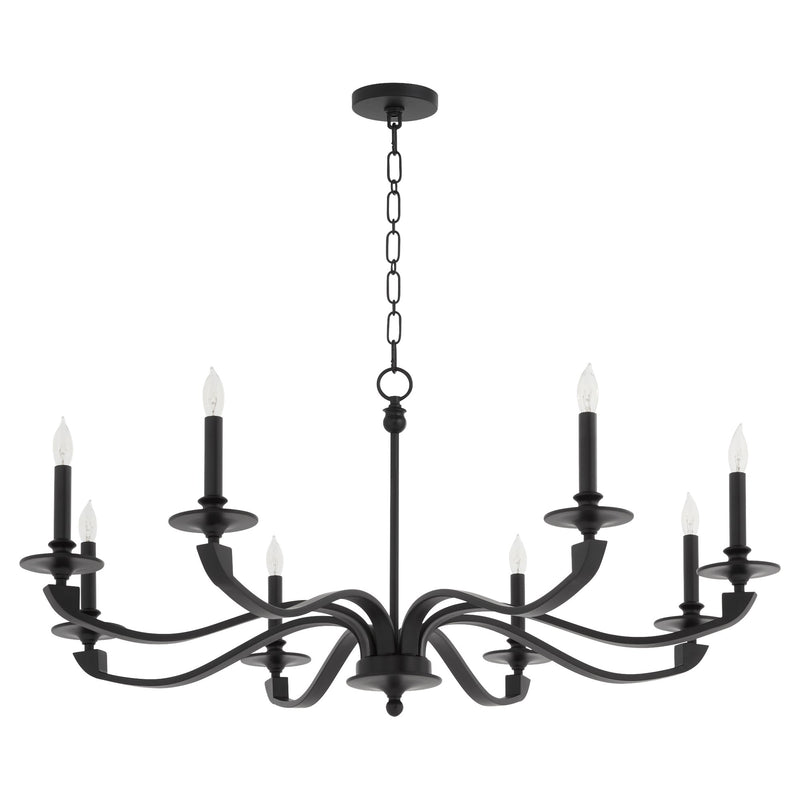 Chantelle 8 Light Chandelier in Matte Black
