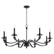 Chantelle 8 Light Chandelier in Matte Black