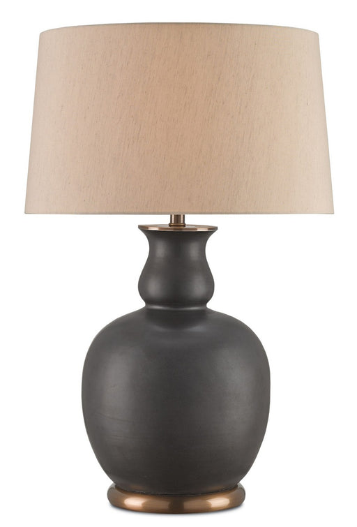 Ultimo Table Lamp in Matte Black/Antique Brass