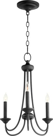 Brooks 3 Light Chandelier in Textured Black