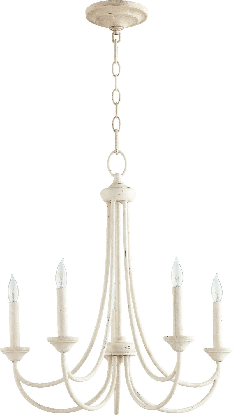 Brooks 5 Light Chandelier in Persian White