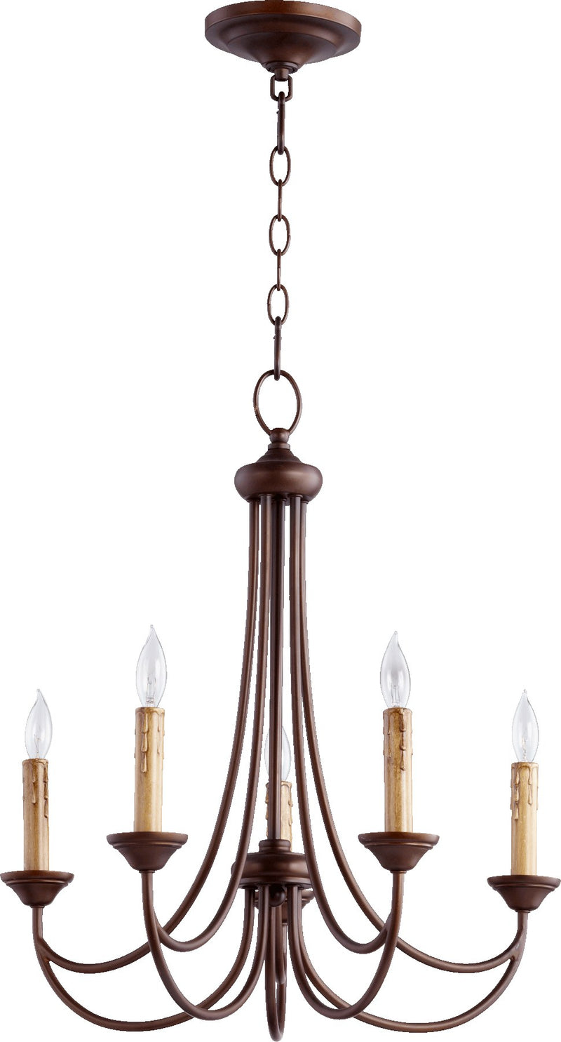 Brooks 5 Light Chandelier in Oiled Bronze