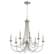 Brooks 8 Light Chandelier in Satin Nickel