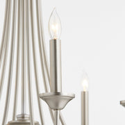 Brooks 8 Light Chandelier in Satin Nickel