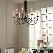 Brooks 8 Light Chandelier in Textured Black