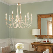 Brooks 8 Light Chandelier in Persian White
