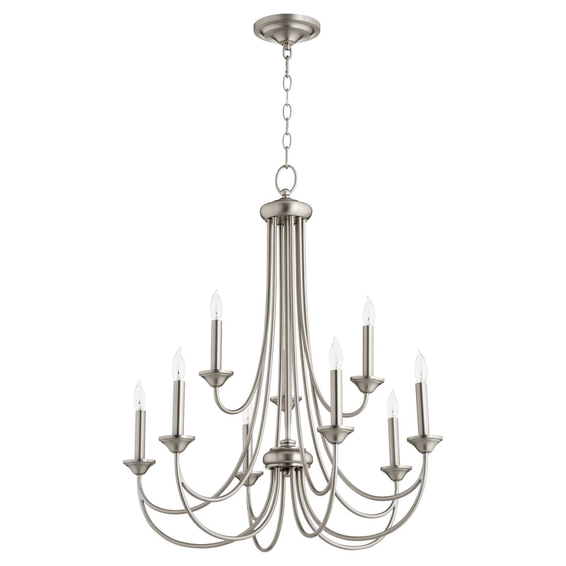 Brooks 9 Light Chandelier in Satin Nickel