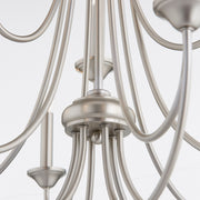 Brooks 9 Light Chandelier in Satin Nickel