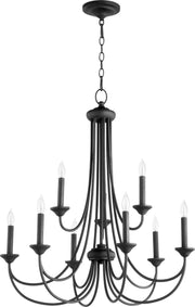Brooks 9 Light Chandelier in Textured Black