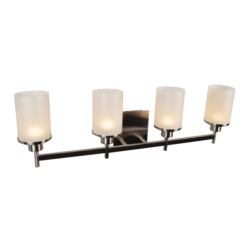 Perch 4-Light LED Bath Vanity Light in Brushed Steel