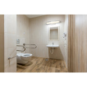 Arc 18" LED Bath Vanity Light in Brushed Steel