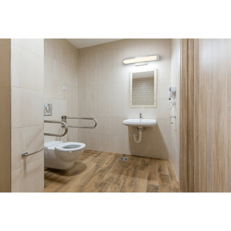 Arc 18" LED Bath Vanity Light in Brushed Steel