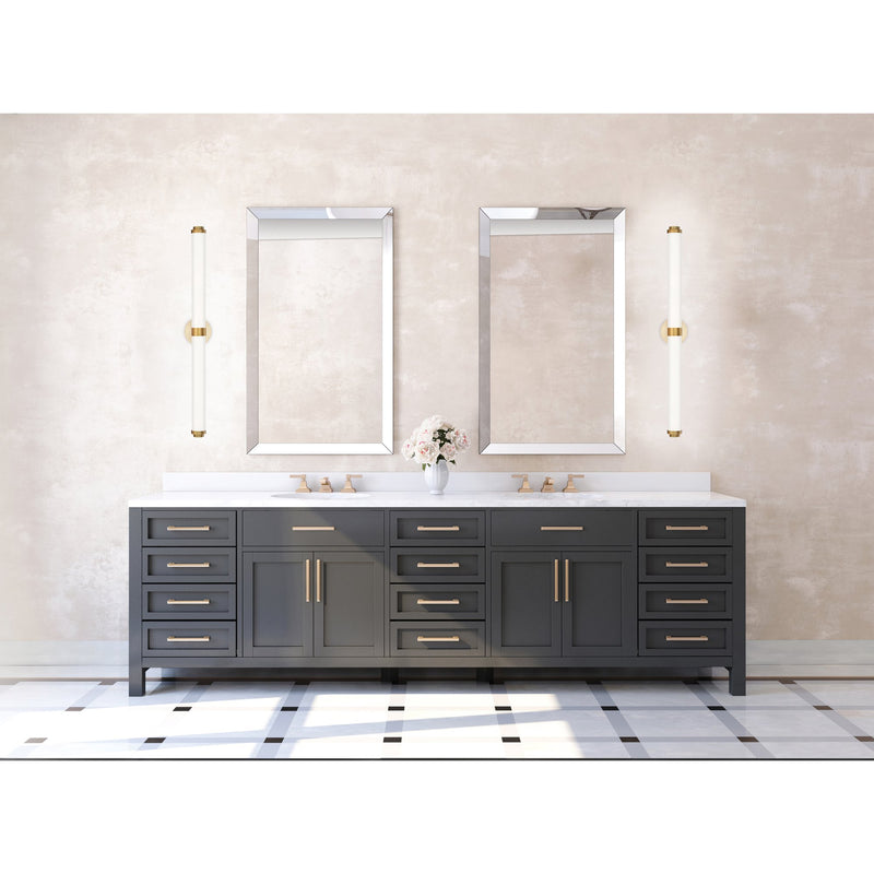 Aqua 37.25" LED Bath Vanity Light in Brushed Gold