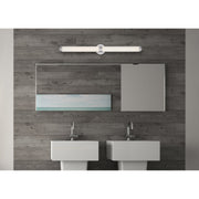 Aqua 37.25" LED Bath Vanity Light in Brushed Steel