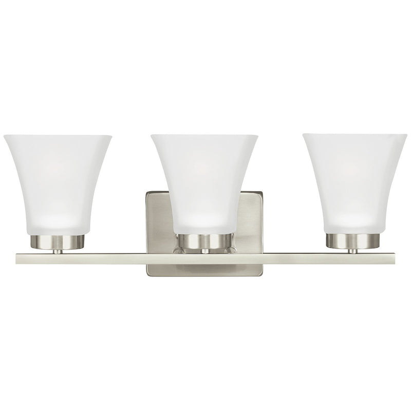 Bayfield 3-Light Bath Vanity Light in Brushed Nickel