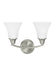 Metcalf Two Light Wall / Bath in Brushed Nickel
