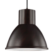 Division Street One Light Pendant in Bronze