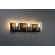 Oslo 3-Light LED Bath Vanity Light in Matte Black