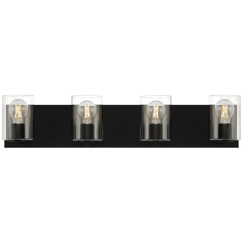 Oslo 4-Light LED Bath Vanity Light in Matte Black