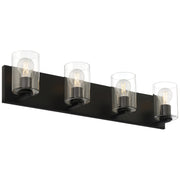 Oslo 4-Light LED Bath Vanity Light in Matte Black