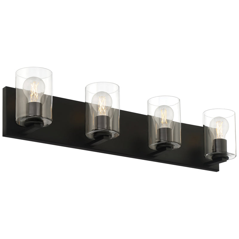 Oslo 4-Light LED Bath Vanity Light in Matte Black