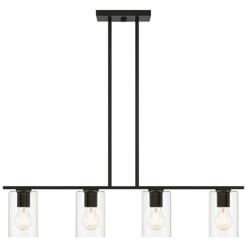 Oslo 4-Light Linear Pendant in Matte Black