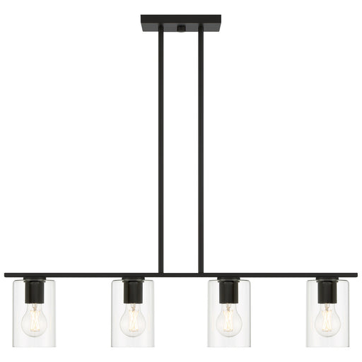Oslo 4-Light Linear Pendant in Matte Black
